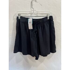 NWT- Roxy Place To Be Short Women’s Black Drawstring Shorts Size Large
